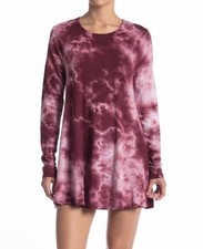 Show Me Your MuMu Mellow Tyler Dress Tie Dye Burgundy Bellows Extra Small XS