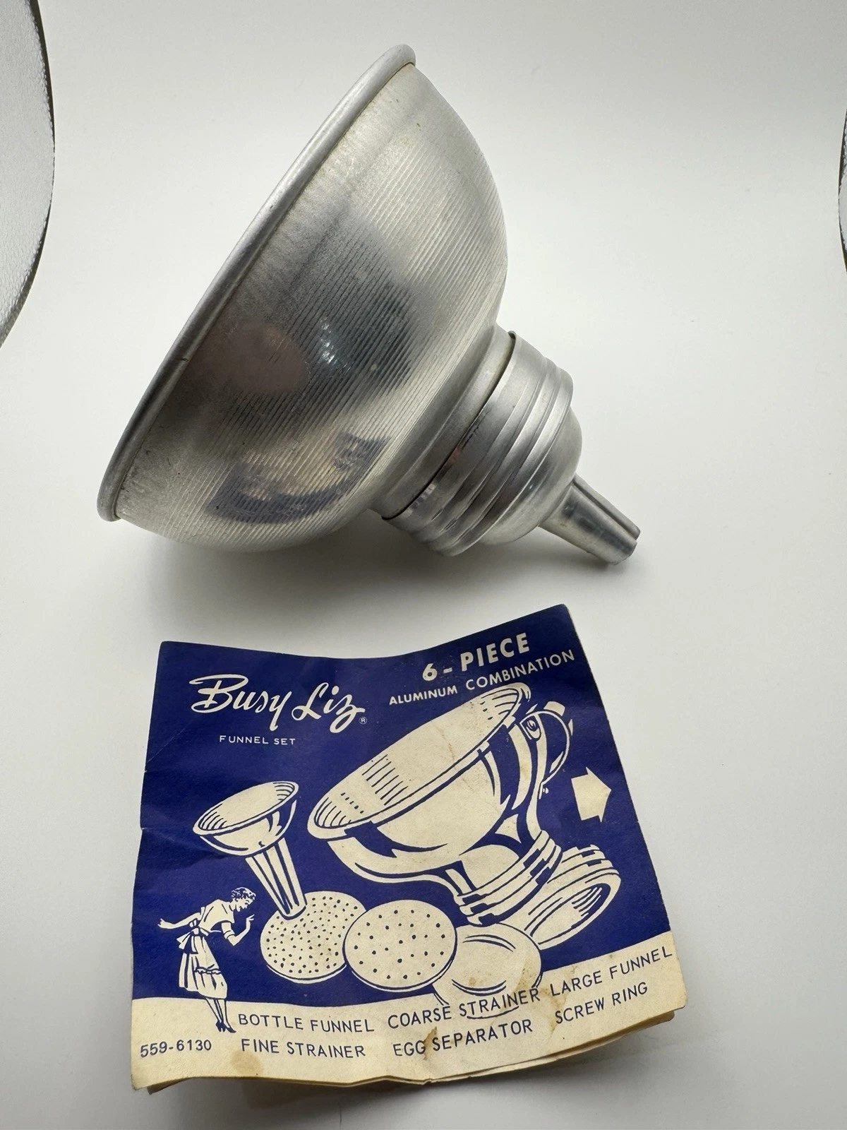 Aluminum Busy Liz 6-Piece Combination Canning Funnel Strainer Separator
Opens in a new window or tab