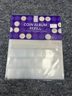 WHSmiths Coin Album Refill, 3 Leaves For Small Coins (New) Free P+P