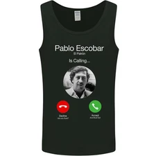 Pablo Escobar El Patron Is Calling Mens Vest Tank Top