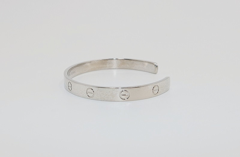 Authentic 18k White Gold Cartier Stackable Love B… - image 5