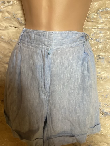 M&S Blue Linen Summer Shorts size 16 - Picture 6 of 6