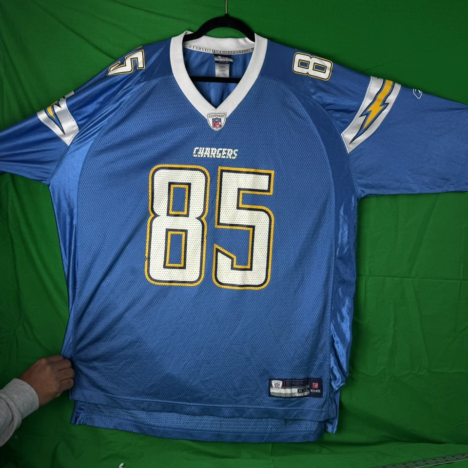 Vintage Reebok San Diego Chargers Antonio Gates Sewn Blue Jersey - Size XXL - Image 2 of 4