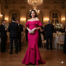 True Violet Asos Red Off Shoulder Ruffles Cocktail Dress