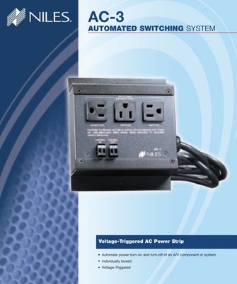 Niles AC3 Voltage Triggered AC Power Strip (Black)