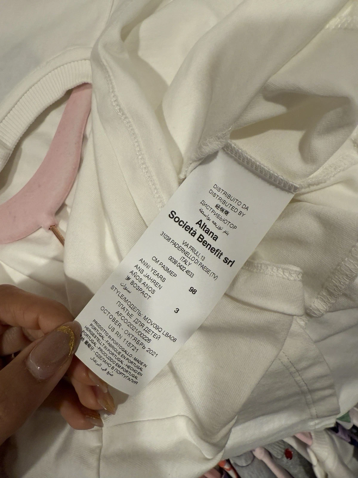 MOSCHINO Abito bianco mooching 3 anni
