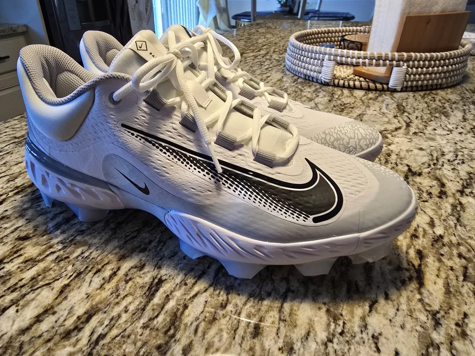 Nike Alpha Huarache Elite 4 Low Baseball Cleats FD6255-100 Men Sz 12 - Image 2 of 4