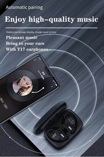 Kabellose Bluetooth Kopfhörer Headphones Sport Ohrbügel Laufen Bass Ohrhörer - Bild 16 von 18