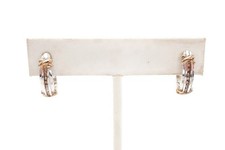 Sterling Silver 925 Diamond Hoop Earrings