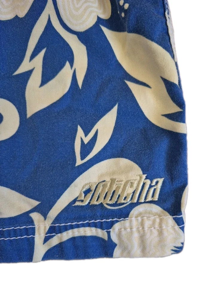 Pantalones cortos de surf hawaianos vintage años 90 Gotcha estampado hibisco talla 34 9"  Foto 3 de 4