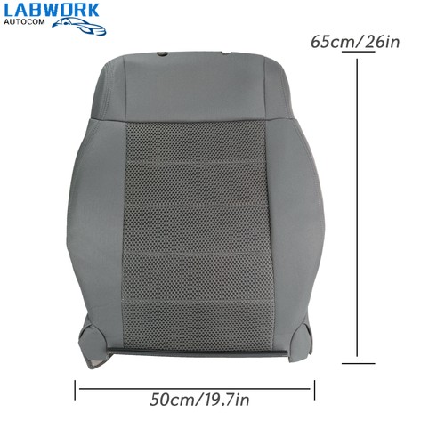 Front Left Driver Backrest Cover Gray Knit Fabric For Jeep Wrangler 2007-2012 - Picture 14 of 14