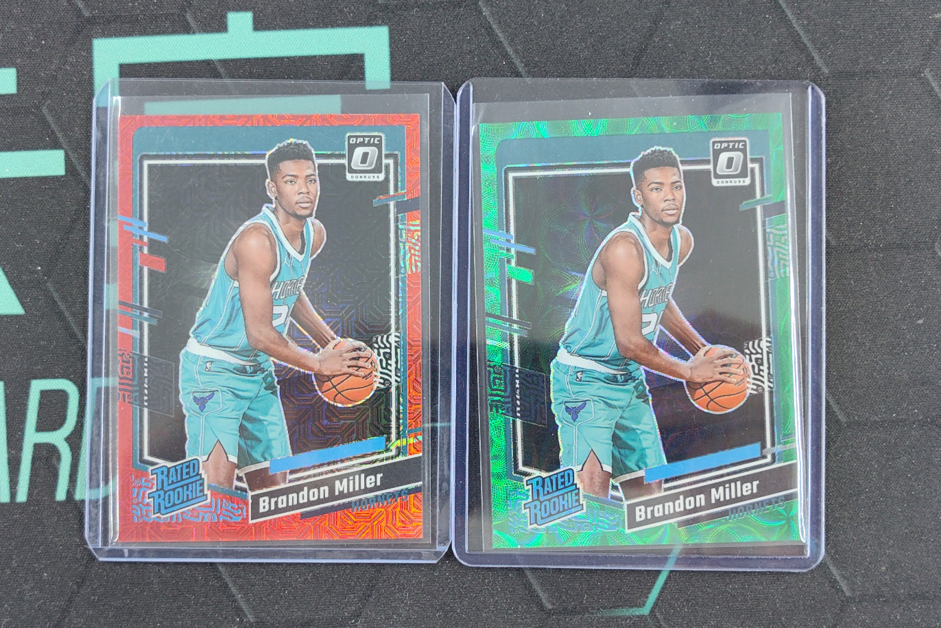 2023 Donruss Optic Brandon Miller Rated Rookies Green International RC /65 LOT2