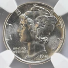 Certified NGC MS62 1941 Mercury Silver Dime 10c