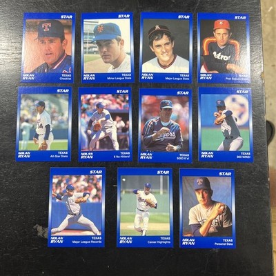 1990 Star Blue Nolan Ryan Complete Player Set 11 Cards - HOF S4