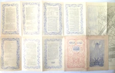 PLAQUETTE PUB 1900 PARFUMS LUBIN PLANS DE PARIS ET DE L'EXPOSITION UNIVERSELLE