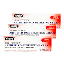 Rugby Capsaicin Cream 0.075   Max Strength Arthritis Pain Relief 3 Pack