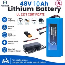 48V Ebike Battery 30A BMS for 200W-1500W Electric Bicycle Bike Scooter UL 2271