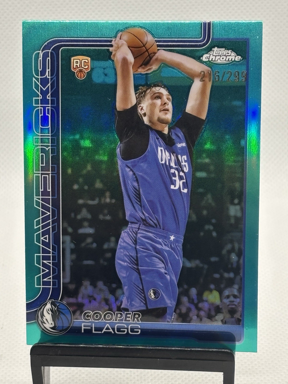 2025-26 Topps Chrome Basketball #251 Cooper Flagg Rookie Teal Refractor /299 RC