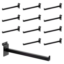 12 Inch Square Tubing Slatwall Shelf Bracket , Heavy Duty Slat Wall Floating ...