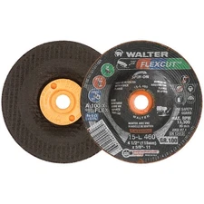 Walter 15L460 4-1/2x5/8-11 Flexcut Spin-On Grinding Wheels 29S Grit 100, 25 pack