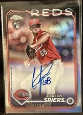 2024 Topps Chrome - Rookie Autographs Carson Spiers #RA-CSP Refractor /499 (AU,