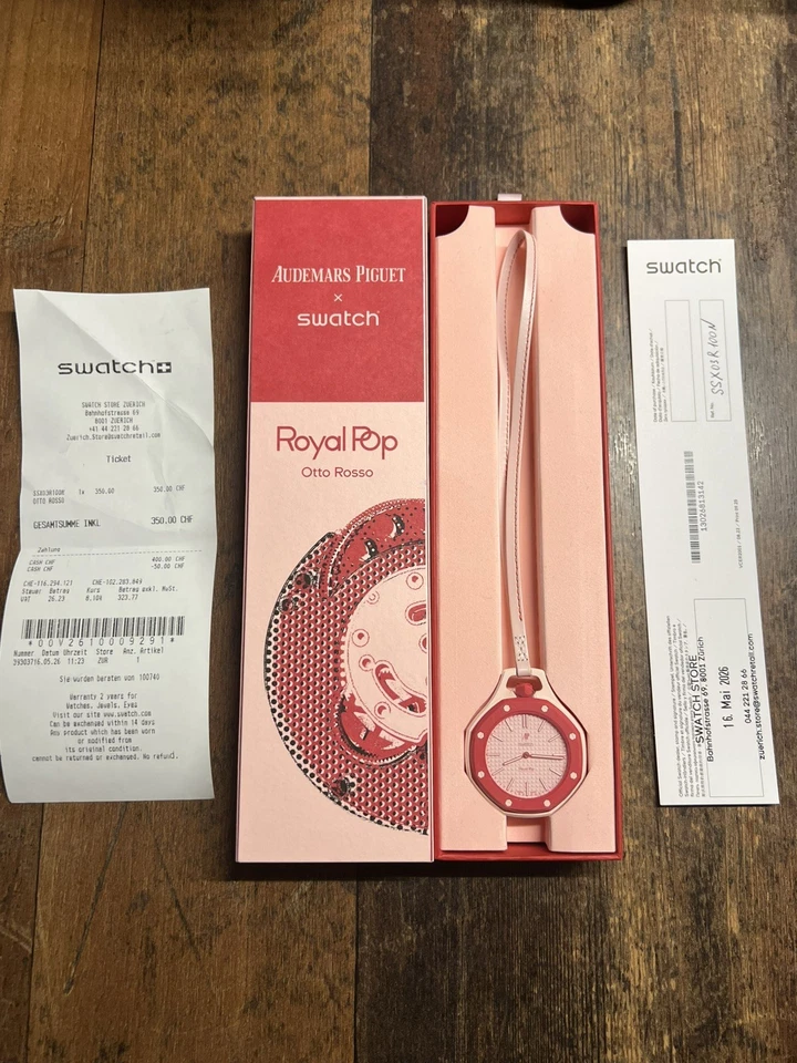 Swatch x Audemars Piguet Royal Pop Otto Rosso Red Brandneu mit Quittung und Box - Bild 1 von 4