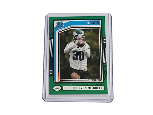2024 Panini Donruss - Rated Rookie Green Press Proof #361 Quinyon Mitchell (RC) - Picture 2 of 4