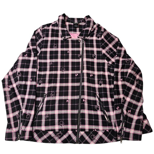 TORRID x DISNEY Minnie Mouse Size 6 Bomber Ponte Moto Jacket Asymmetrical Zip