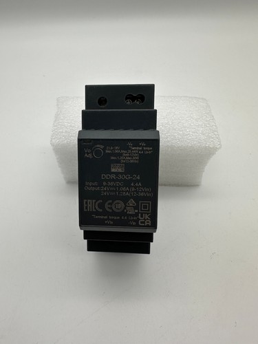 MEAN WELL DDR-30G-24 30W Din Rail DC/DC Convertitore O/P +24V1.25A - Solare! - Foto 6 di 7