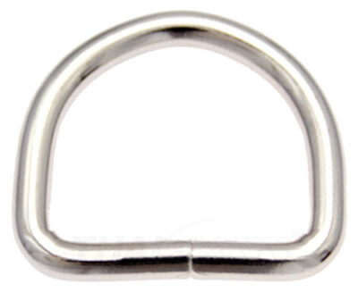 50 St. D-Ringe 25mm x18x3,4mm Stahl vern. Halbrund Ring Halbrunde D Ringe D-Ring