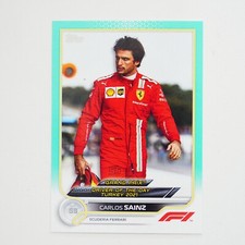 2022 Topps Formula 1 F1 Carlos Sainz Aqua /199 #187 Scuderia Ferrari