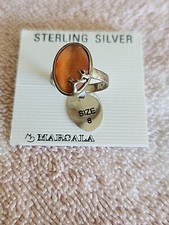 Vintage Sterling Silver -925 MARSALA Marquise Solitaire Ring Size 8 New