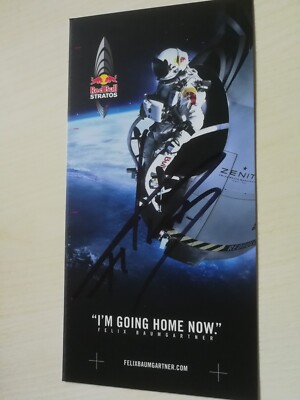 FELIX BAUMGARTNER  -  ORIG. AUTOGRAMMKARTE auf 10,5 x 21 cm KARTE - IN PERSON!