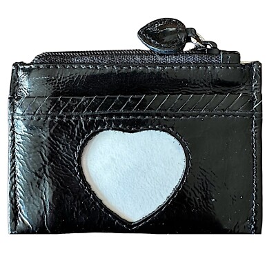 BRIGHTON Skinny Small ID/Card Holder Change Wallet Key Holder Case 4 x 3  Black