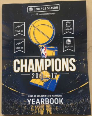2017-2018 GOLDEN STATE WARRIORS PROGRAM YEARBOOK NBA BASKETBALL