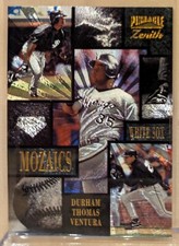 1996 Pinnacle Zenith MOZAICS #3 Frank Thomas Durham Robin Ventura WHITE SOX HOF