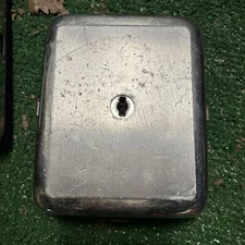 Vintage BLANK Steel Phone Telephone Vault Payphone Coin Door Locking GTE Verizon