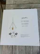 Petit Pehr Just Hatched Wee Tiny Bunny Mobile Wool Felt 0-5 mo 9"x 28" w/ Box