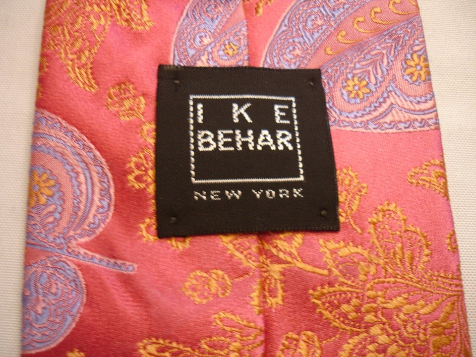 IKE BEHAR NEW YORK Men's Executive Luxury Stripes Woven Silk Blend