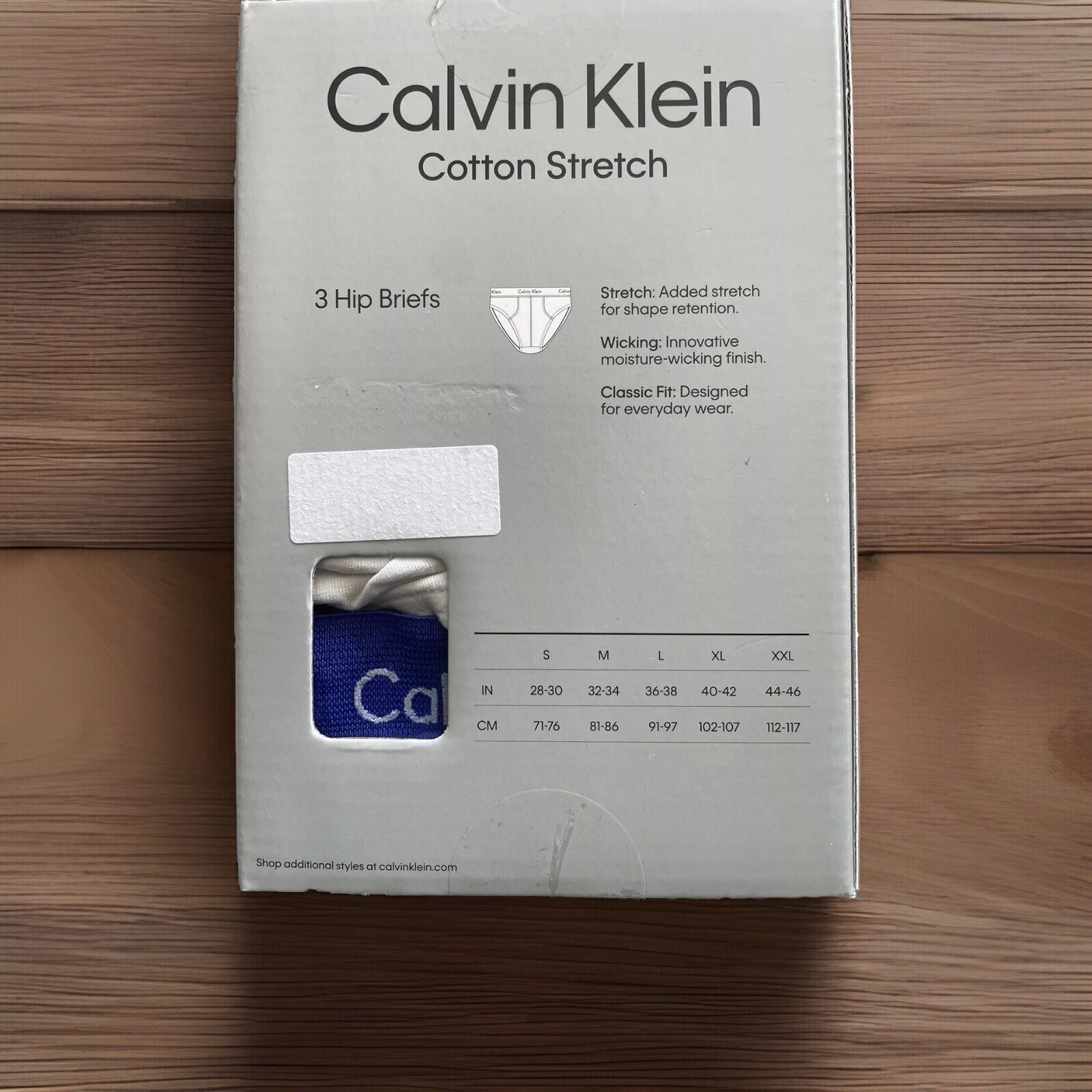 Calvin Klein Hip Briefs Mens XL Multicolor Cotton Stretch 3 Pack Classic Fit thumbnail 5