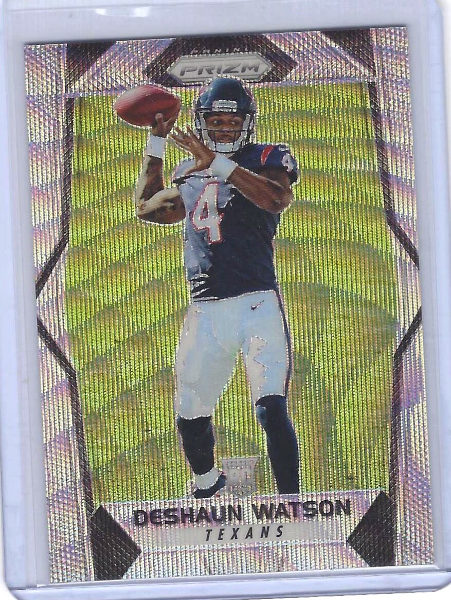 DESHAUN WATSON 2017 PANINI PRIZM BLUE WAVE PRIZM ROOKIE RC #D 018/149