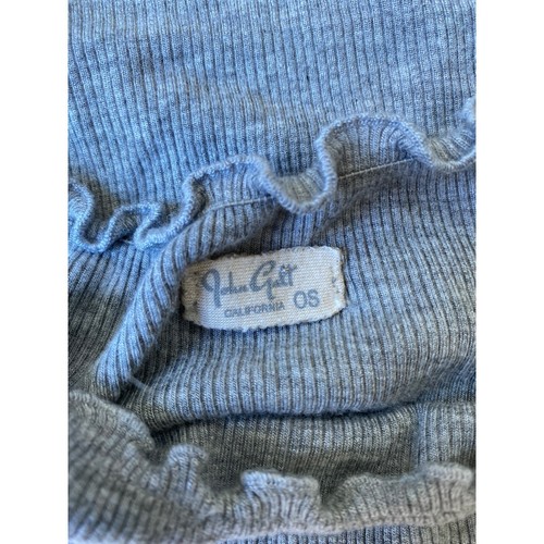 John Galt Brandy Melville Crop Babydoll Top One Size Gray Scalloped Short Cap... - Picture 4 of 7