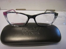BETSEY JOHNSON  WOMANS EYEGLASSES  ATTRACTION in GREY 51-16-135MM 34V W/Gen Case