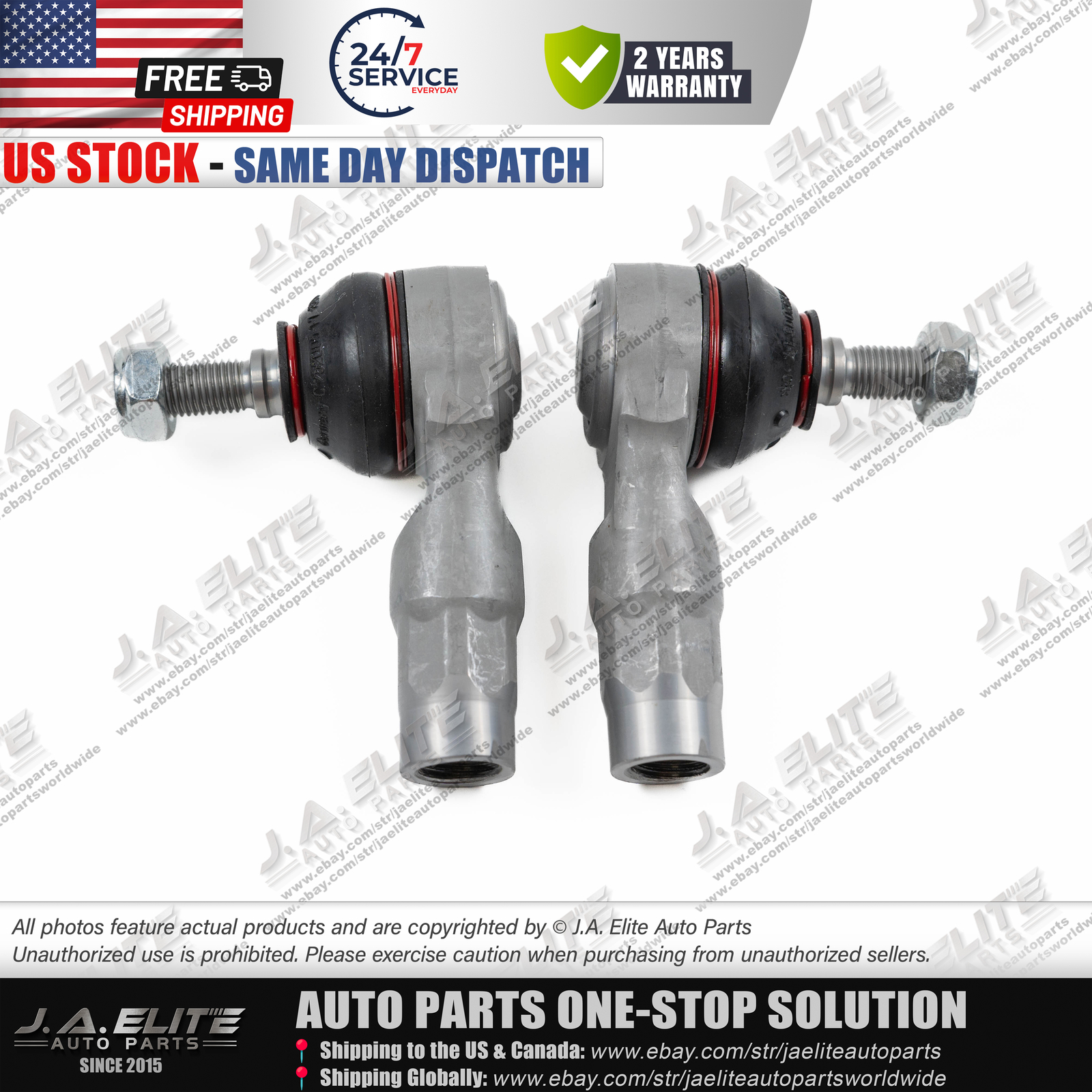 2pcs Front Left & Right Outer Tie Rod End fit Maserati Quattroporte GT GC