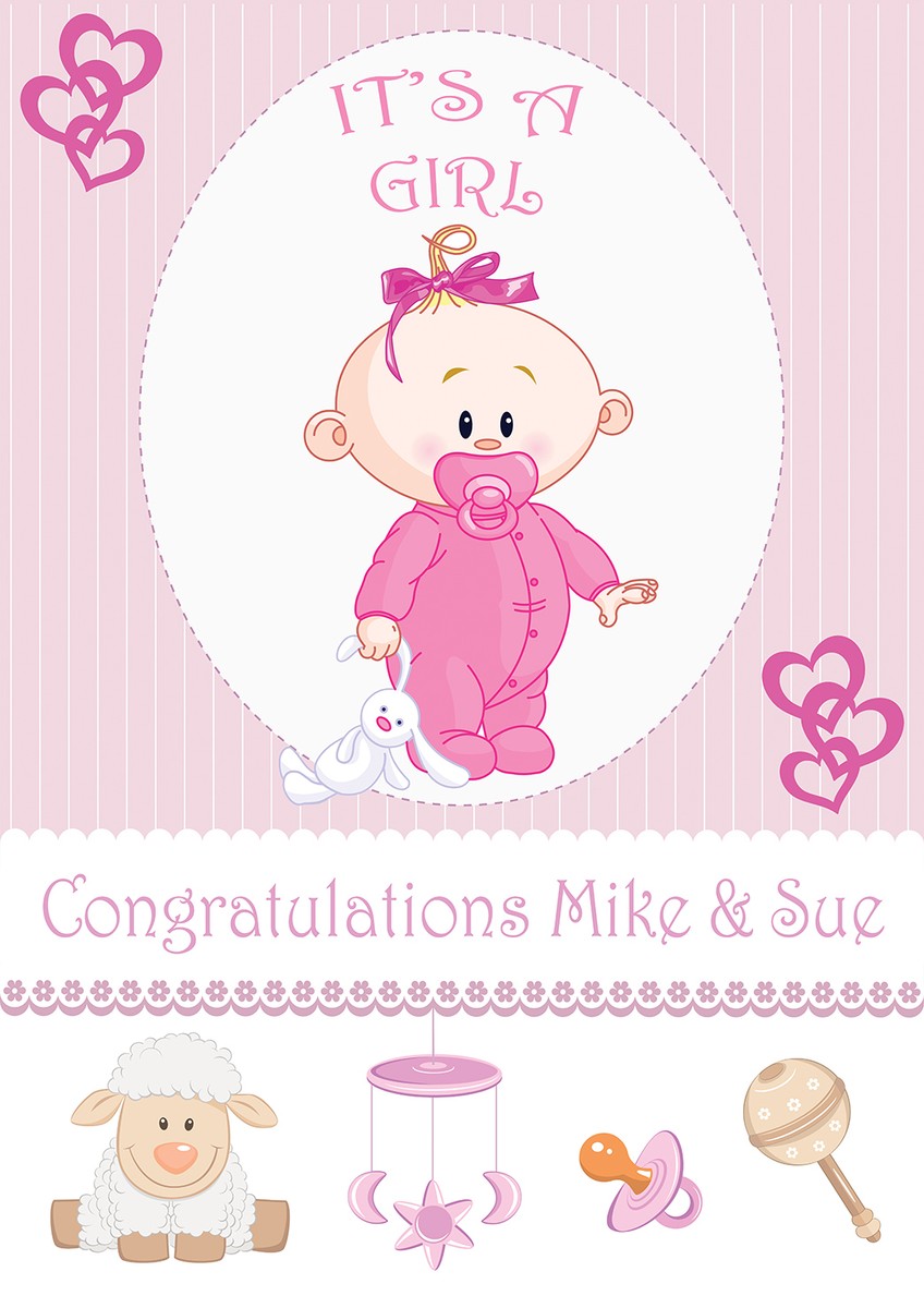 Congratulations Its A Girl Card