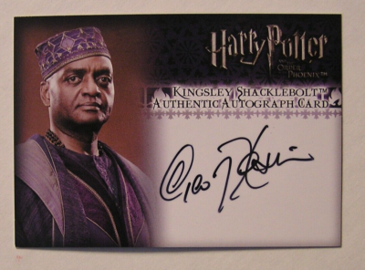 ハリーポッターと死の秘宝パート2 ジョージ・ウィーズリー　サインカード Harry Potter-George Harris-Kingsley Shacklebolt-OOTP-Signature