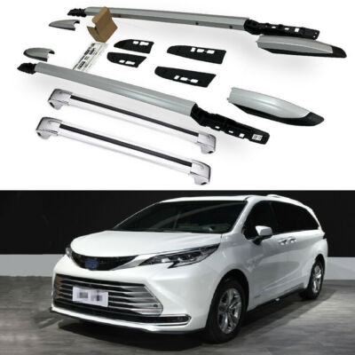 4Pcs Roof Rail Rack Cross Bar Crossbar Fits for 2021-2025 Sienna XL40