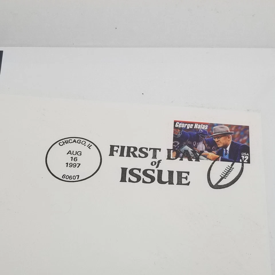 1997 First Day of Issue - Halas Bryant Warner Lombardi - Stamp Envelope USPS NEW - Image 3 of 4