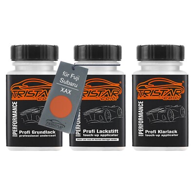 Autolack Lackstift Set für Fuji Subaru XAX Sun Blaze Perl Grund Basis Klarlack