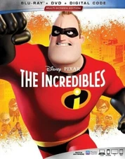 The Incredibles Disney Blu-ray + DVD + Digital w/ Slip Cover New Free Shipping